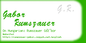 gabor rumszauer business card